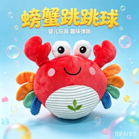 Crab Music Bouncing Ball Toy for Babies, Encourages Crawling and Head Lifting