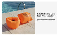 2 Pieces High Buoyancy Inflatable Arm Bands Double Swim Arm Floaties Thickened Material for Toddlers, Parents, Beach, Lake