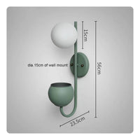 Plant Holder Design Glass Ball Wall Lamp Modern Minimalist Aesthetic Wall Sconce with Planter Easy Installation Indoor Lighting Compact Size for Hallway, Staircase, Bedside, Living Room