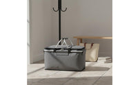 Large Capacity Insulated Picnic Basket Portable Foldable Picnic Basket Stable Structure Outdoor Storage for Camping, Travel
