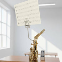 Marching Saxophone Lyre Adjustable Alto Saxophone Music Holder Alto Sax Sheet Music Holder Lightweight Clamp-on Instrument Lyre