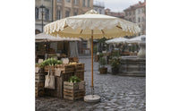 Round Patio Umbrella Double-Layer Patio Umbrella Eggshell