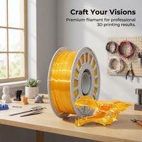 Satin PLA Filament 1.75mm Gold Sheen, 3D Printer 1kg Spool for Fused Deposition Modeling Dimensional Accuracy +/- 0.02mm