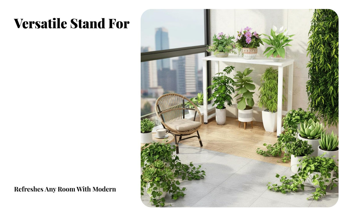Iron Flower Pot Stand Heavy-Duty Frame Metal Garden Stand Sturdy and Iron Plant Rack for Outdoor, Indoor, Living Room