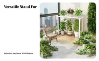Iron Flower Pot Stand Heavy-Duty Frame Metal Garden Stand Sturdy and Iron Plant Rack for Outdoor, Indoor, Living Room