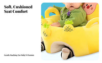 Anti-Fall Design Inflatable infant Training Seat with Radish Toy Soft and Comfortable Infant assist Chair Skingentle for Infants, young children, Parents, Sitting training Feeding, Nursery, Playroom
