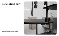 Pet Grooming Table Arm Multi-Functional Grooming Table Dryer Stand Metal Construction Hands Dryer Holder for Home Groomers, Dehydrating