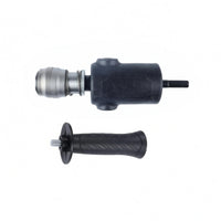 Textured Grip Drill-to-Hammer Converter Head Side Handle Electric Drill Hammer Adapter Round Hand Protector Hammering Tool Adapter Matte Black