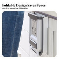 Foldable Hanging Trash Can Space Saving Foldable Cabinet Trash Bin Large Capacity Foldable Garbage Bin for Home Cooks, Homeowners, Car, Restroom