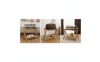 Eco-Friendly Bamboo Luggage Rack Easy to Store Luggage Rack with Lower Shelf Long-Lasting Folding Suitcase Stand Sturdy for Guest Room