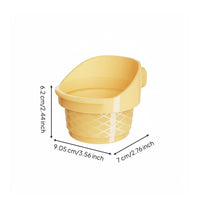 Fall-Resistant to Falling Resistant Ice Cream Cone Bird Bowl Secure Mount Hanging Bird Food Cup Easy to Install Budgie Feeder Cup Long-Lasting ABS Material for Travel Cages