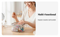 Plastic Box with Lid Stackable Design Push-Latch Clear Box Secure Latches