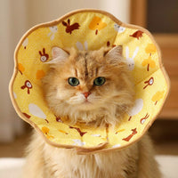 Soft Pet Cone and Kitten Cone with Drawstring, Nylon Cartoon Style Puppy Cone for Small Dogs, Pet Neck Cone for After Surgery Anti Bite Lick Use