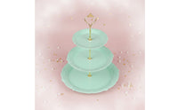 European Design 3 Tier Cupcake Stand Elegant Design Tiered Fruit Platter Easy to Clean Plastic Cupcake Stand Lightweight for Wedding