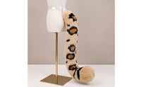 Spotted Feline Tail Bendable Animal Tail Accessory with Waist Strap Poseable Costume Accessory for Cosplayers, Furries, Cosplay, Halloween