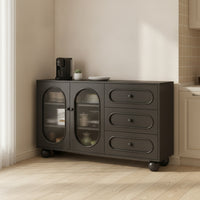 Sideboard with Spherical Feet Minimalist Storage Cabinet Modern Credenza for Dining Room, Kitchen