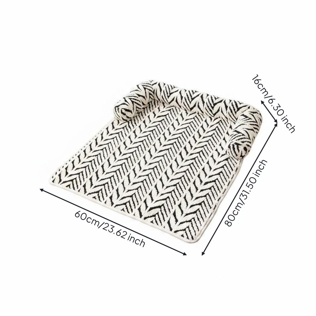 Non-Slip Dog Sofa Bed Thickened Cushion Luxury Pet Mat with Pillow Water Absorbent Pet Sofa Protector for Floor