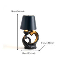 Desktop Tapered Shade Decor Object Heart-Shaped Table Lamp Bedside Light