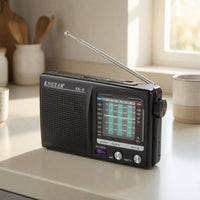 Compact Portable AM Frequency Modulation Radio Telescopic Antenna Shortwave Radio Speaker Grille Electronic Device