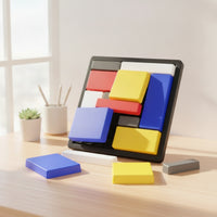 Reasoning Puzzle Game Geometric Block Puzzle Brain Training Game Interlocking Compact for Children, Classroom