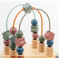 Moon-Shaped Activity Table Tabletop Wooden Activity Table Sensory for Preschoolers