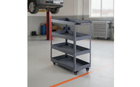 Four-Tier Utility Cart Multi-Purpose Metal Cart with Handle Space-Saving