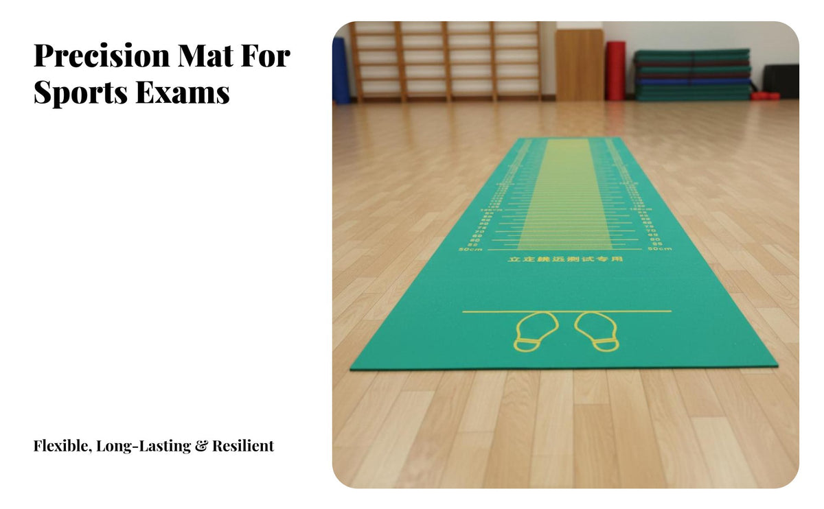Standing Long Jump Mat Good Cushioning Long Jump Measuring Mat Impact Absorbing Training Pad for Students, PE Teachers, Indoor, School, Playground