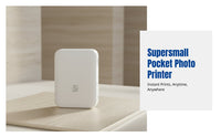 Photo Printer, Portable Bluetooth Mini, Pocket Color Printer