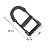 U-Shaped Wrist Exerciser Textured Hand Grip Strengthener Carbon Steel Grip Strength Exerciser Black