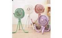 Tentacle Fan 360° Rotation Tentacle Tripod Fan Portable 3 Speed Settings for Infants, Desktop, Infant Bed