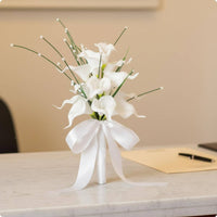Artificial Calla Flower Bouquet Realistic Look Bridal Holding Bouquet Handmade for Newlyweds