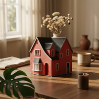1:64 Scale House Model Detailed Building for Diorama, Collectors