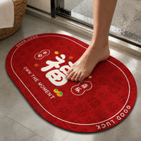 Soft Diatomaceous Earth Bathroom Mat - Non-Slip, Super Absorbent, Quick Dry Floor Mat for Entryways and Bathrooms