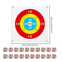Hanging Target Toss Game with Numbered Target Board with Easy to Learn Sandbag Toss Game Simple for Indoor