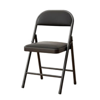 Foldable Padded Folding Chair Space-Saving Design Padded Collapsible Chair Soft Cushion Household Furniture Sturdy Steel Frame for Office Workers, Community Groups, Dorm Room, Indoor and Outdoor Events, Conferences, Parties