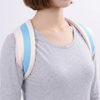 Clavicle Fracture Support, Shoulder Brace Posture Corrector Women, White Textile for Daily Activities, Broken Collarbone Brace