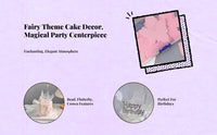 Glitter Tiara Cake Topper, Bead Ribbon Decoration, Reusable