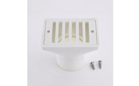 Abs Plastic Pool Overflow Fitting Square Pool Drain with Grate Anti-Clogging Overflow Drain Cover Long-Lasting