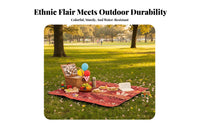 Moisture-Proof Portable Picnic Mat Thickened Design Waterproof Outdoor Blanket Sandproof Foldable Beach Mat Lightweight for Beachgoers, Travelers, Picnics, Camping, Travel, Outings