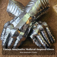 Articulated Finger glove protective gear dark medieval theme and design Articulated combatant protective geared gloves Medieval medieval-themed Design hand protection for LARPers, Cosplayers, Themed Photoshoots
