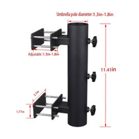 Deck Railing Umbrella Holder Heavy Duty Railing Umbrella Holder Stable Outdoor Hardware for Poolside