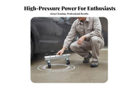 360° Swivel Casters Pressure Washer Undercarriage Cleaner Multi-Nozzle Design Car Underbody Washer Wide Spray Coverage for Driveways, Patios