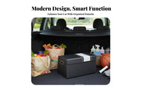 Multi-Compartment foldable luggage Box Portable with Handles Trunk Organizer Large Capacity Vehicle Storage Multiple Pockets for Car Owners, Families, Travelers, Grocery Shopping, highway journeys, Camping, Garage