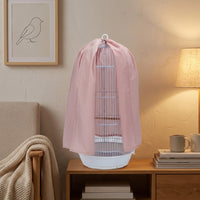 Classic Round Bird Cage Cover with Top Loop, Full Coverage Bird Cage Cloth for Round Cage Blackout, Night Birdcage Shelter for Parrot Good Night