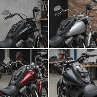 Vintage Motorcycle Tank Bag with Phone Window Leather Motorcycle Tank Bag Riveted Long-Lasting for Bikers