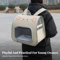 Breathable Pet Carrier Backpack Lightweight Space Capsule Pet Bag Spacious Interior for Small Creature Owners, Travelers, Outdoor