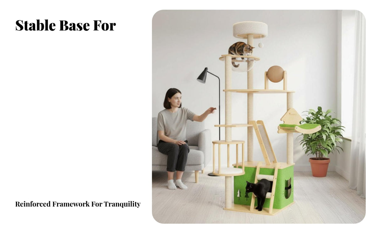 Space-Saving Floor-to-Ceiling feline Pole Sisal nailing Posts Floor-to-Ceiling feline Condo Multimulti-tier multi-tiers Climbing framework snug Perches for Apartment Dwellers, Small areas, Indoors, Living Room