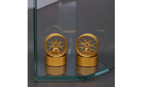 2 Pieces Multi-Spoke Wheel Hubs Metal Wheel Hubs Lightweight RC Car Wheels for Custom Builds
