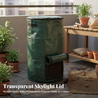 Natural Soil Enhancer Fermentation Bag PE Material Kitchen Waste Composter Garden Compost Bag Double Handles Textile Compost Bag