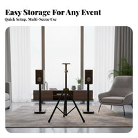 Tripod Speaker Stand Anti-Slip Feet Metal Audio Tripod Sturdy & Stable Floor Speaker Stand for DJs, Artists, Live Performance, Studio, Karaoke